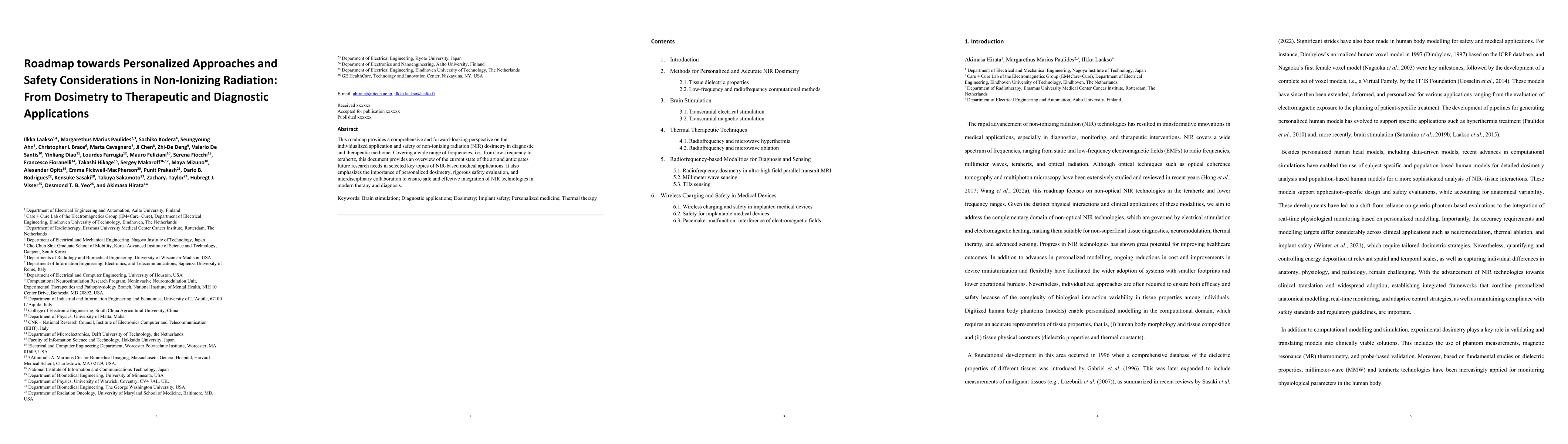 Thumbnail for Roadmap towards Personalized Approaches and Safety Considerations in
  Non-Ionizing Radiation: From Dosimetry to Therapeutic and Diagnostic
  Applications
