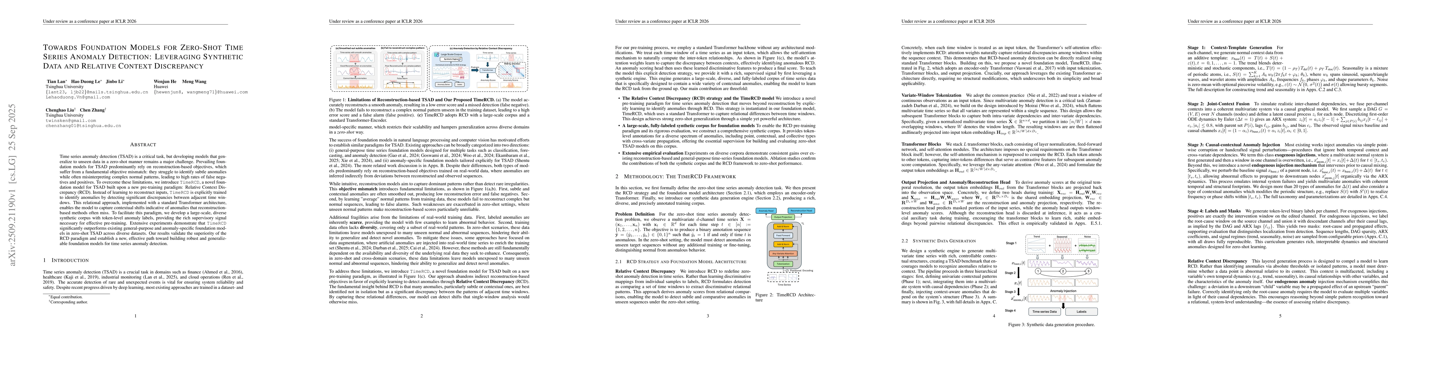 Thumbnail for Towards Foundation Models for Zero-Shot Time Series Anomaly Detection:
  Leveraging Synthetic Data and Relative Context Discrepancy