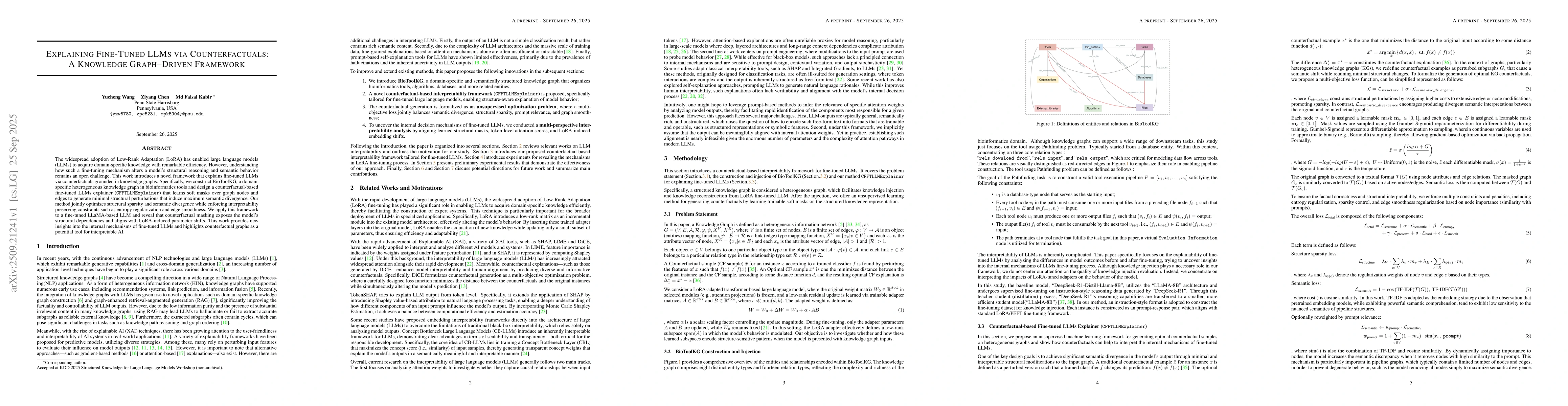 Thumbnail for Explaining Fine Tuned LLMs via Counterfactuals A Knowledge Graph Driven
  Framework
