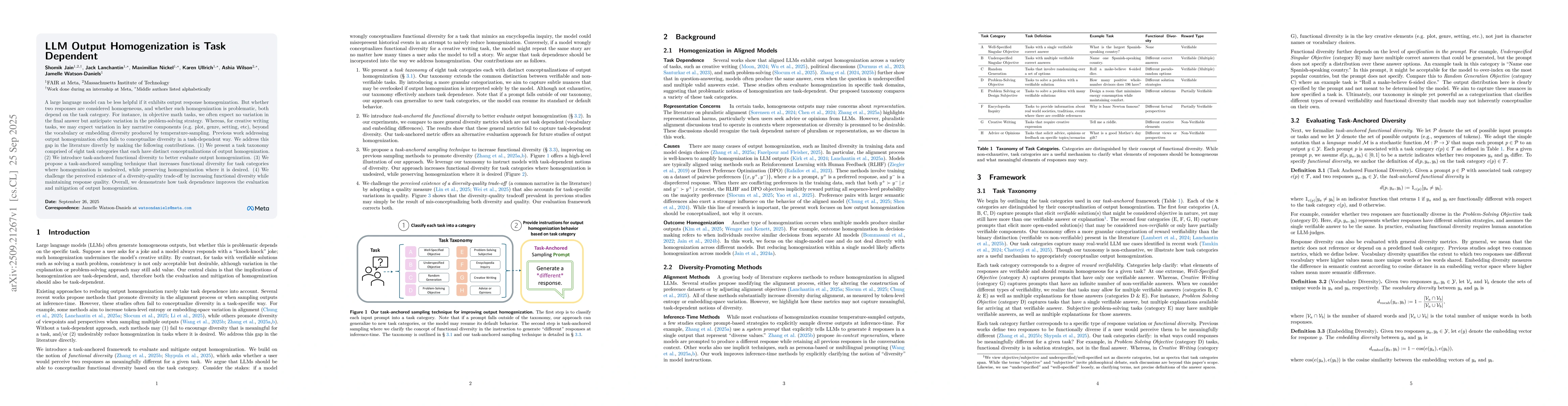 Thumbnail for LLM Output Homogenization is Task Dependent