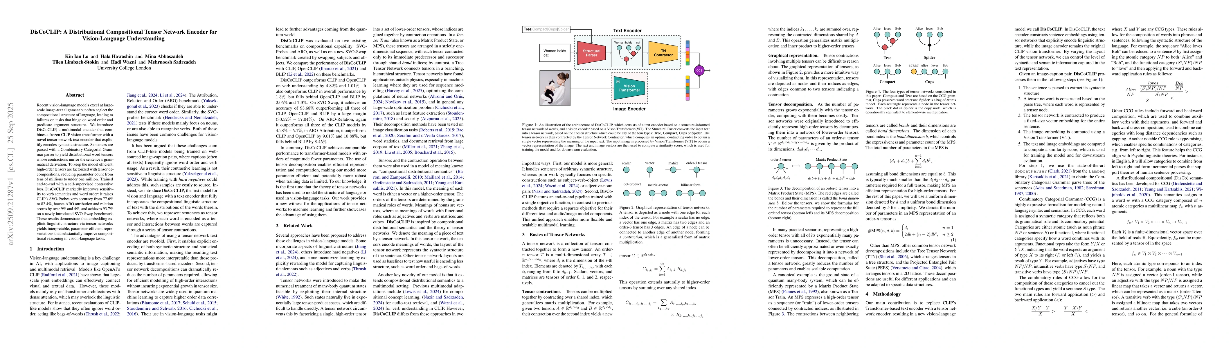 Thumbnail for DisCoCLIP: A Distributional Compositional Tensor Network Encoder for
  Vision-Language Understanding