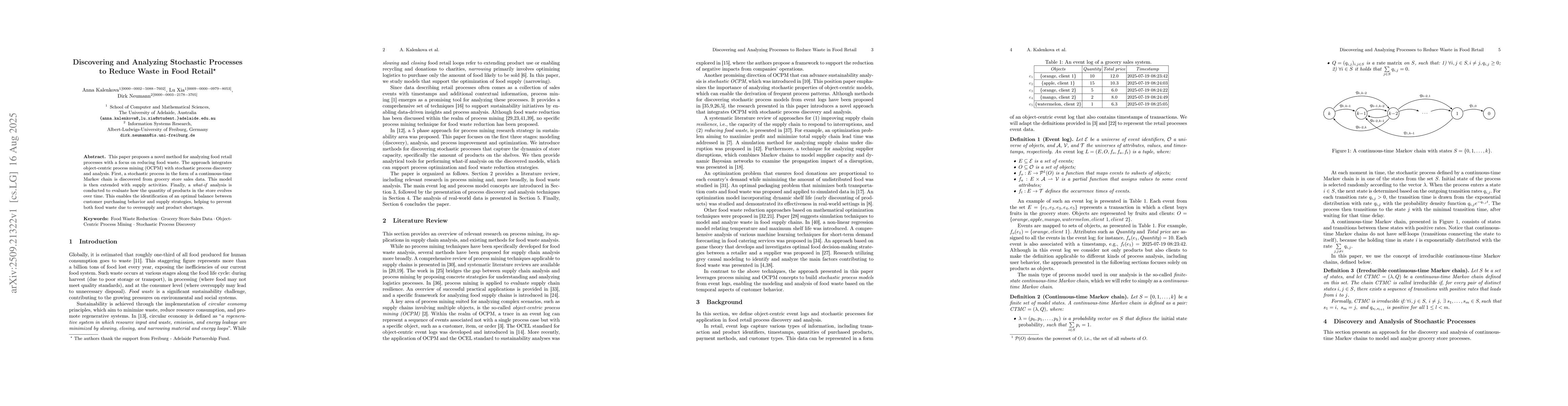 Thumbnail for Discovering and Analyzing Stochastic Processes to Reduce Waste in Food
  Retail