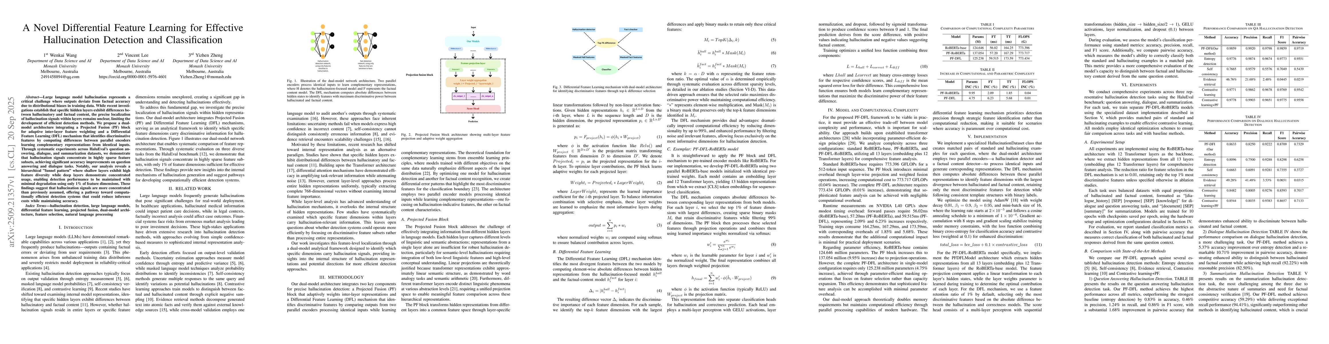 Thumbnail for A Novel Differential Feature Learning for Effective Hallucination
  Detection and Classification