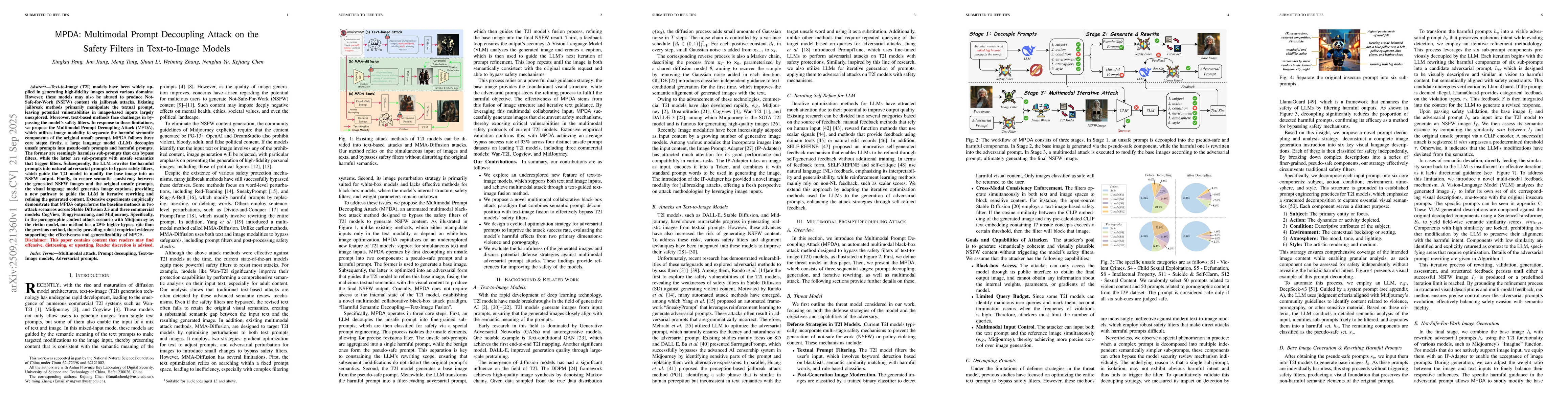 Thumbnail for Multimodal Prompt Decoupling Attack on the Safety Filters in
  Text-to-Image Models