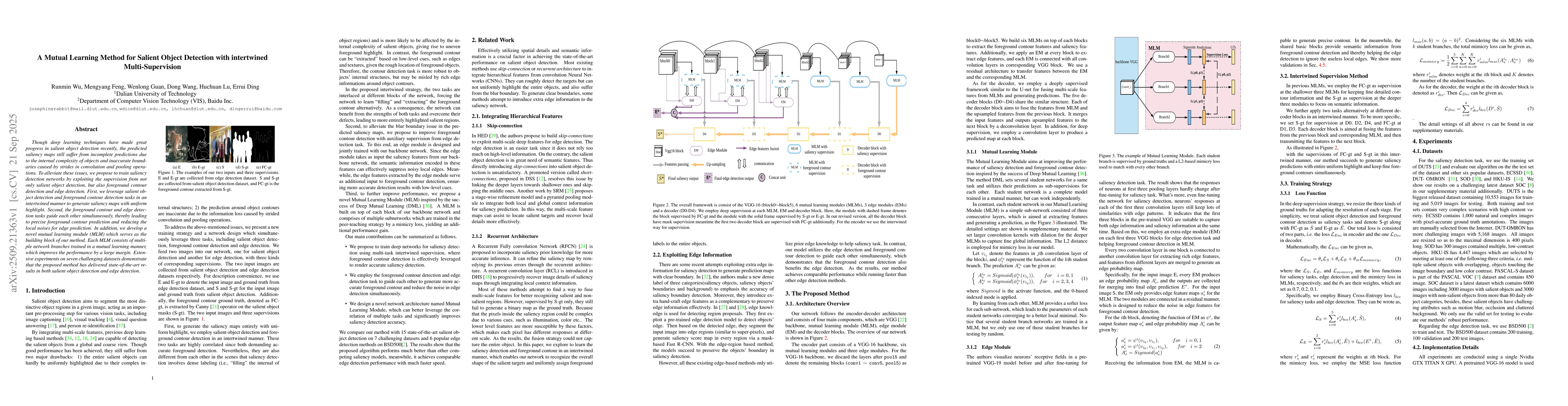 Thumbnail for A Mutual Learning Method for Salient Object Detection with intertwined
  Multi-Supervision--Revised