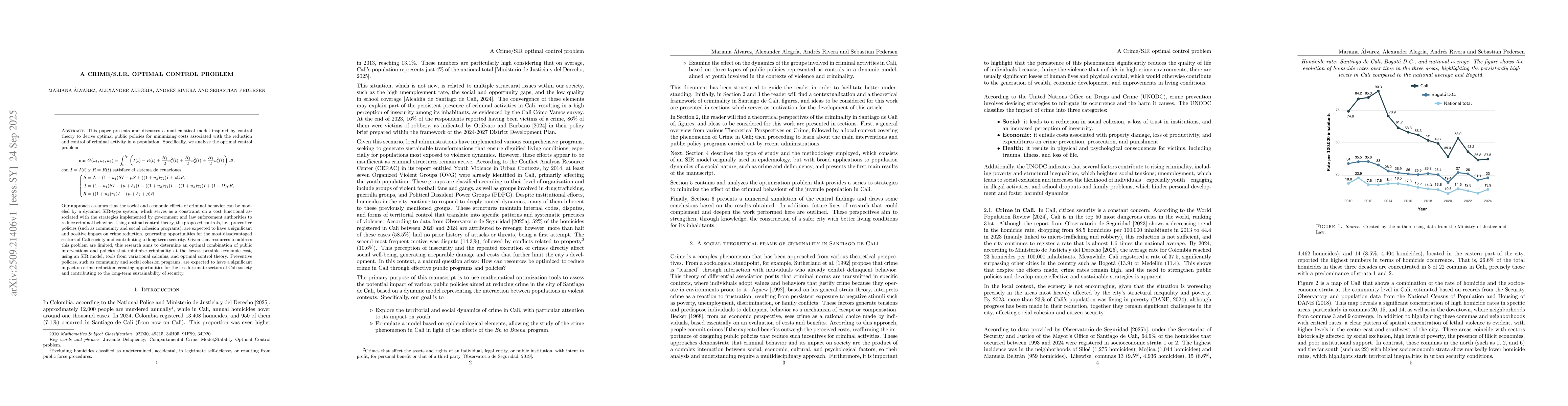 Thumbnail for A Crime/S.I.R. optimal control problem