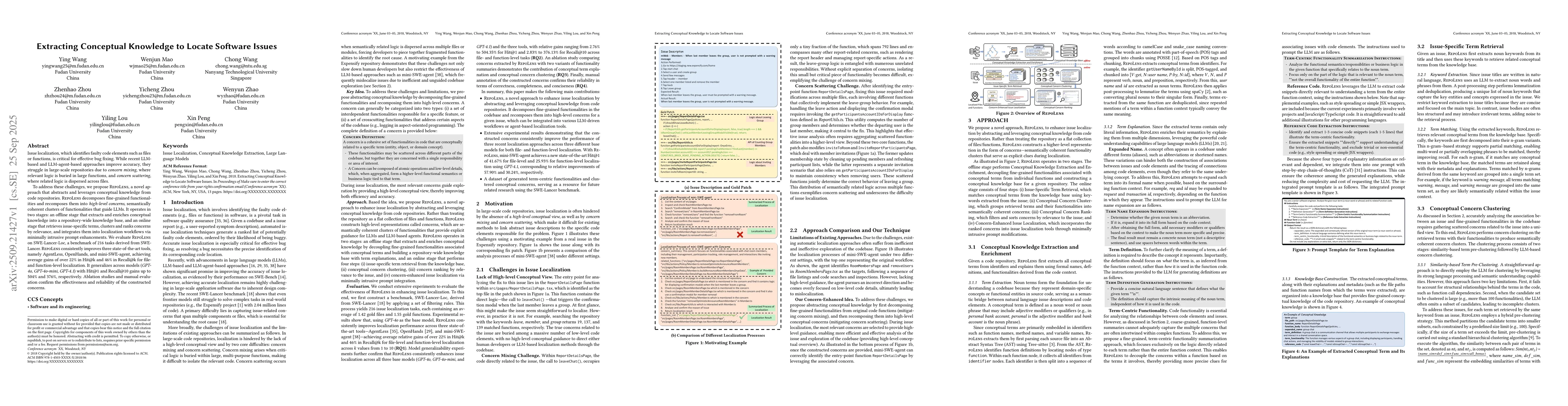 Thumbnail for Extracting Conceptual Knowledge to Locate Software Issues