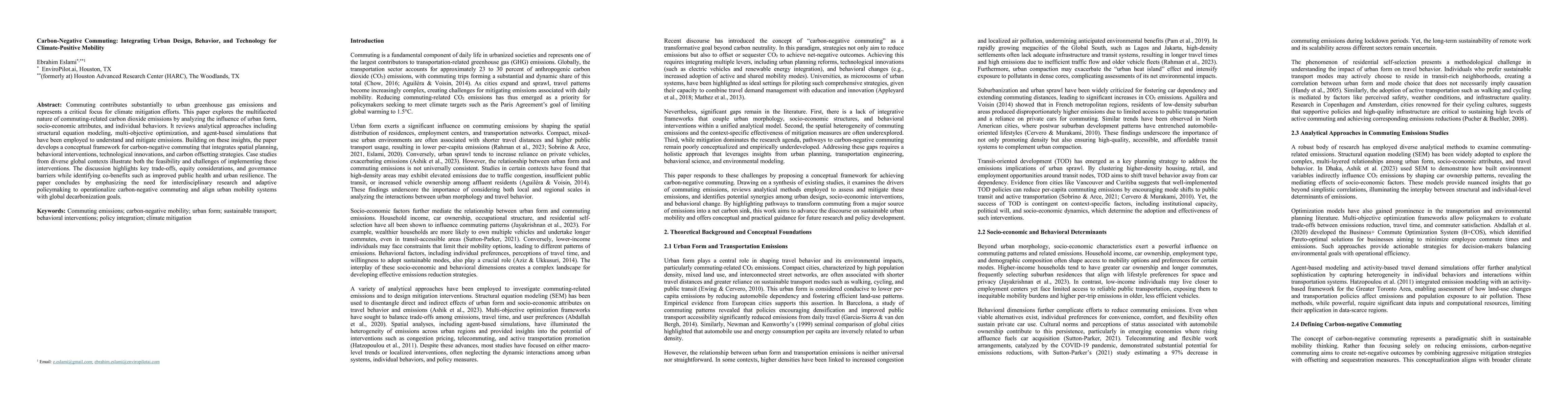 Thumbnail for Carbon-Negative Commuting: Integrating Urban Design, Behavior, and
  Technology for Climate-Positive Mobility