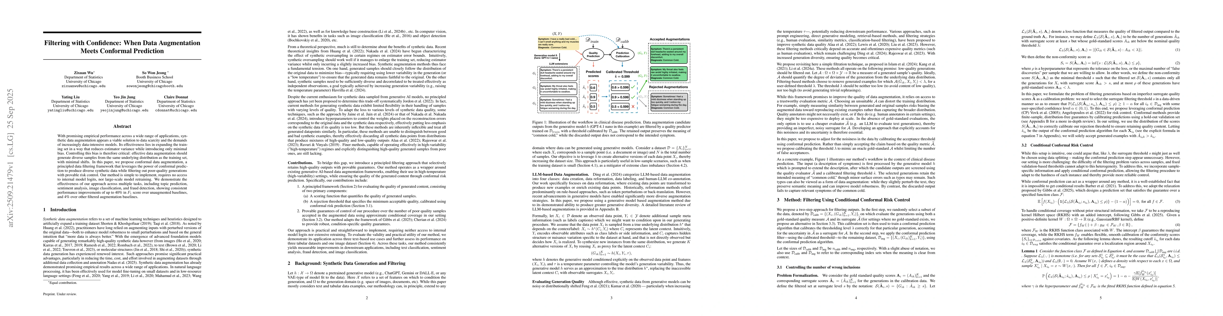 Thumbnail for Filtering with Confidence: When Data Augmentation Meets Conformal
  Prediction