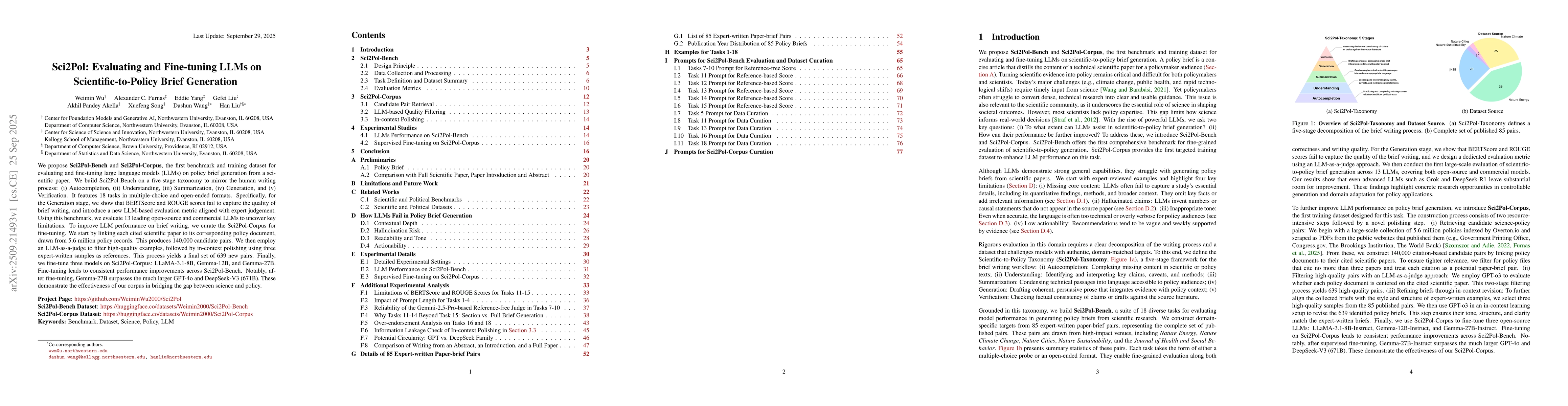 Thumbnail for Sci2Pol: Evaluating and Fine-tuning LLMs on Scientific-to-Policy Brief
  Generation