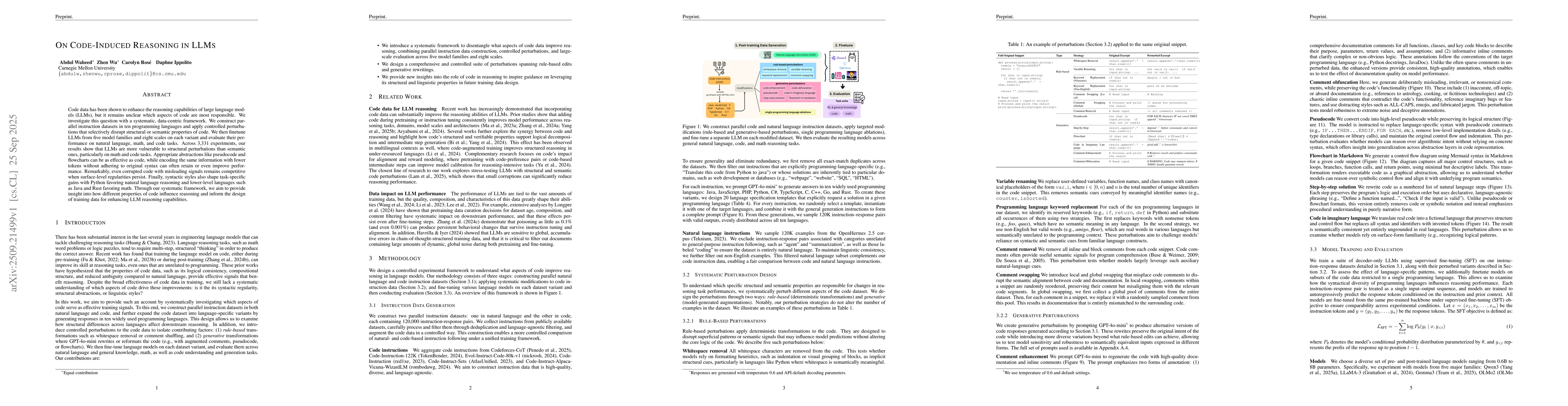 Thumbnail for On Code-Induced Reasoning in LLMs