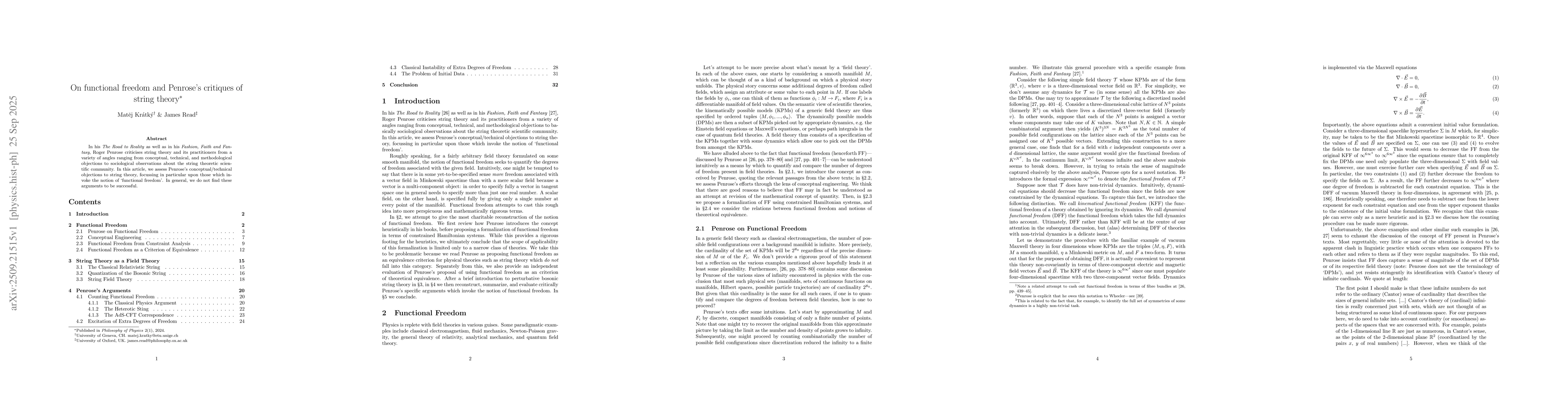 Thumbnail for On functional freedom and Penrose's critiques of string theory