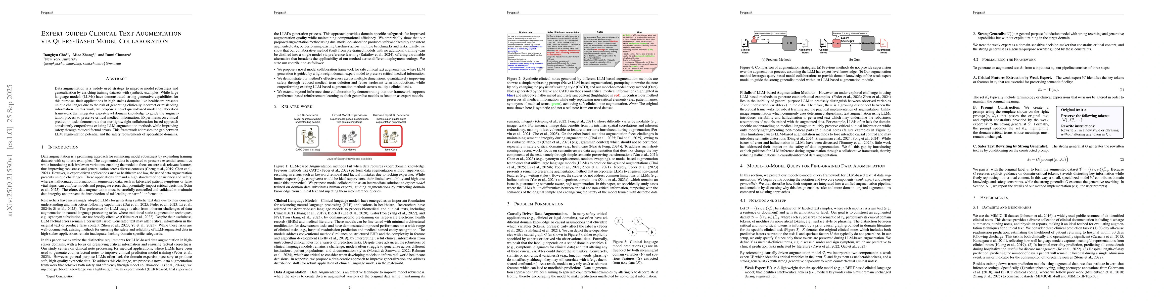 Thumbnail for Expert-guided Clinical Text Augmentation via Query-Based Model
  Collaboration