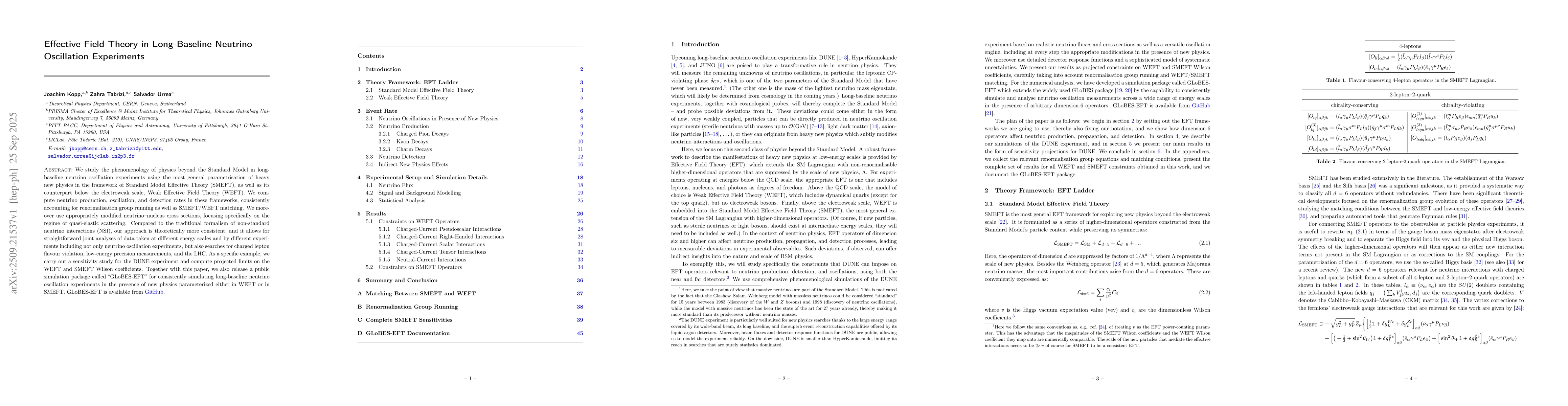 Thumbnail for Effective Field Theory in Long-Baseline Neutrino Oscillation Experiments