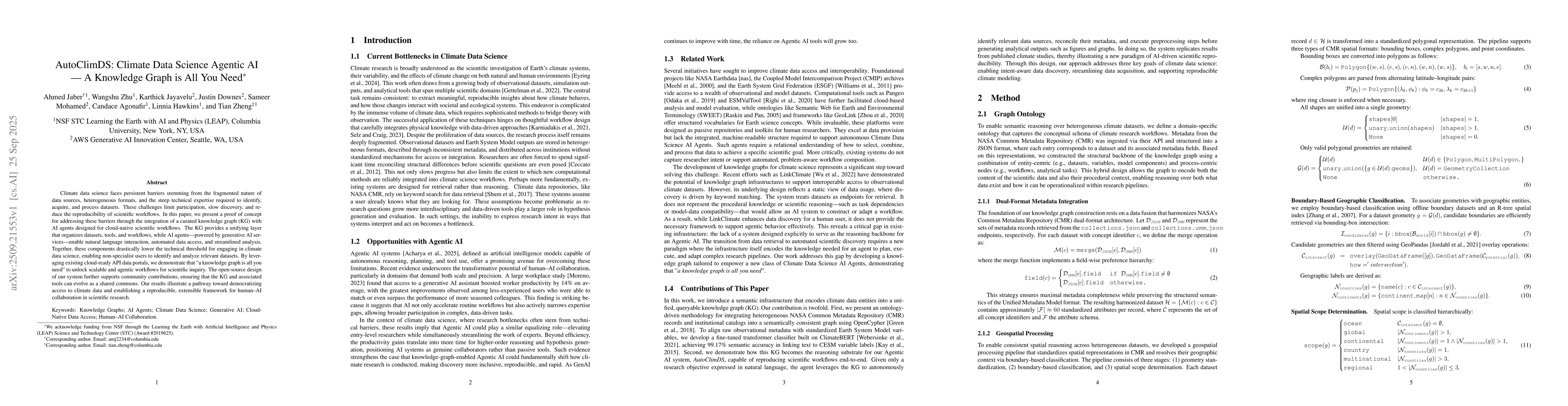 Thumbnail for AutoClimDS: Climate Data Science Agentic AI -- A Knowledge Graph is All
  You Need