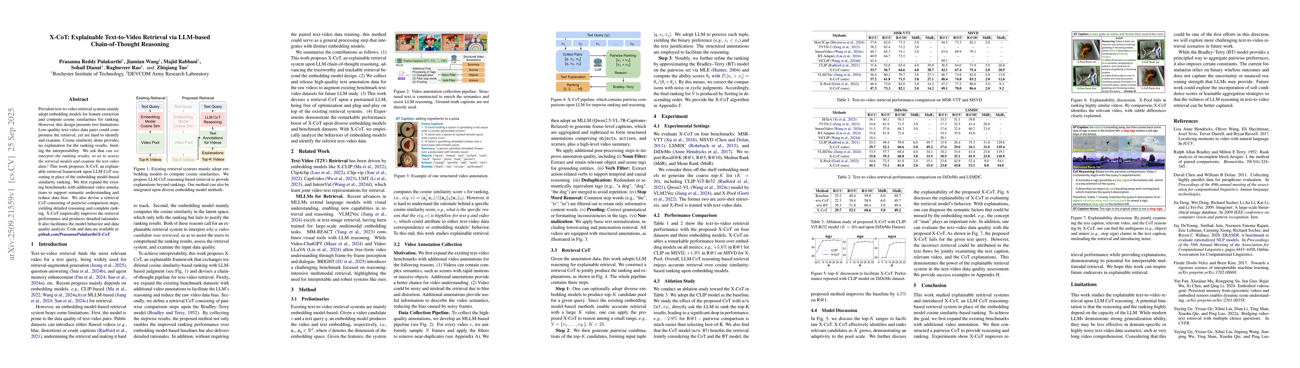 Thumbnail for X-CoT: Explainable Text-to-Video Retrieval via LLM-based
  Chain-of-Thought Reasoning
