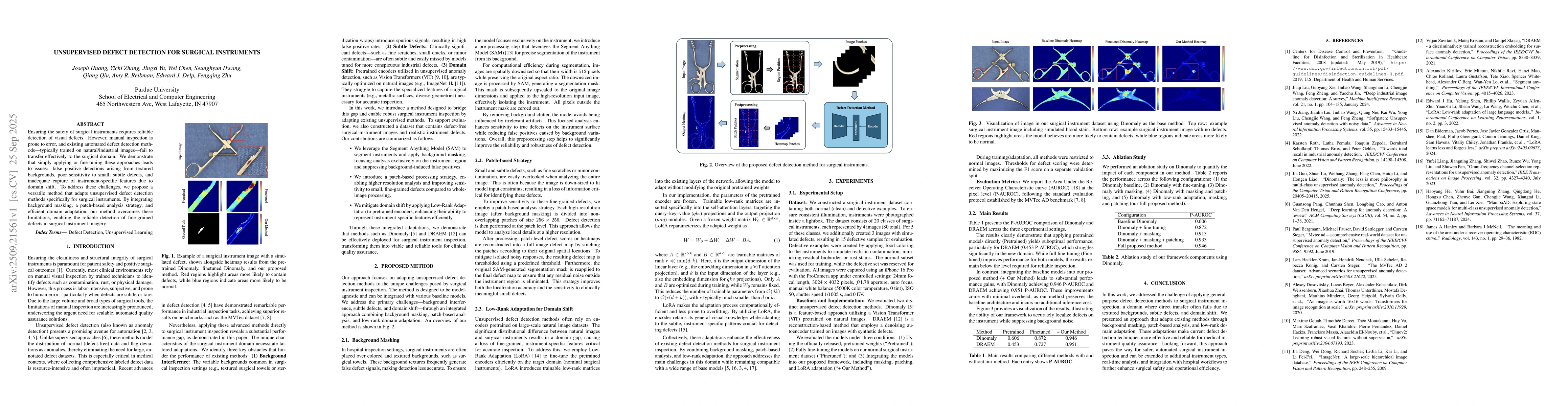 Thumbnail for Unsupervised Defect Detection for Surgical Instruments