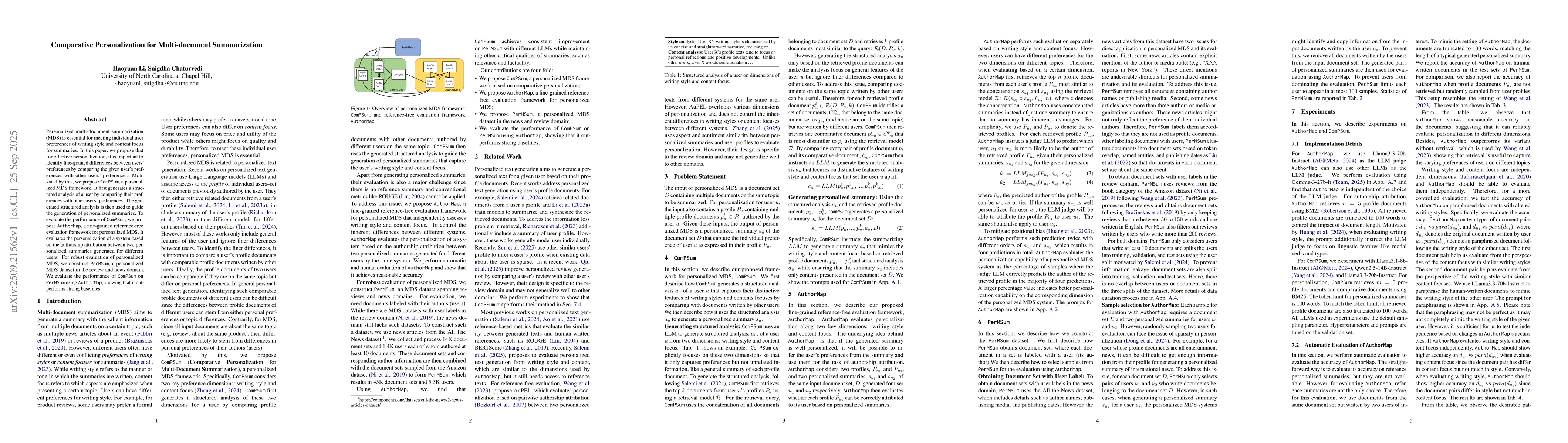 Thumbnail for Comparative Personalization for Multi-document Summarization