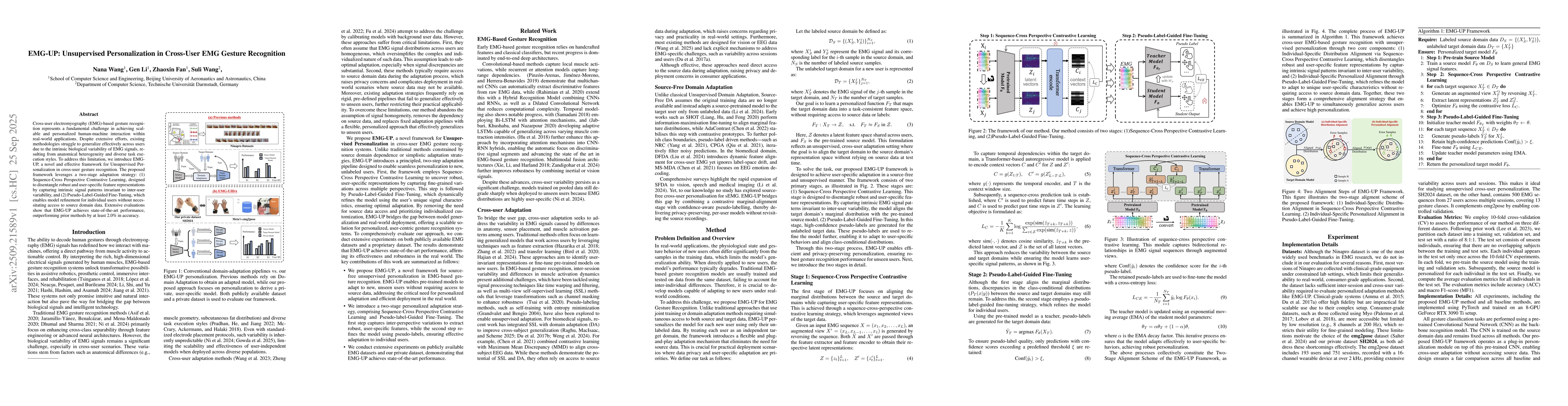 Thumbnail for EMG-UP: Unsupervised Personalization in Cross-User EMG Gesture
  Recognition