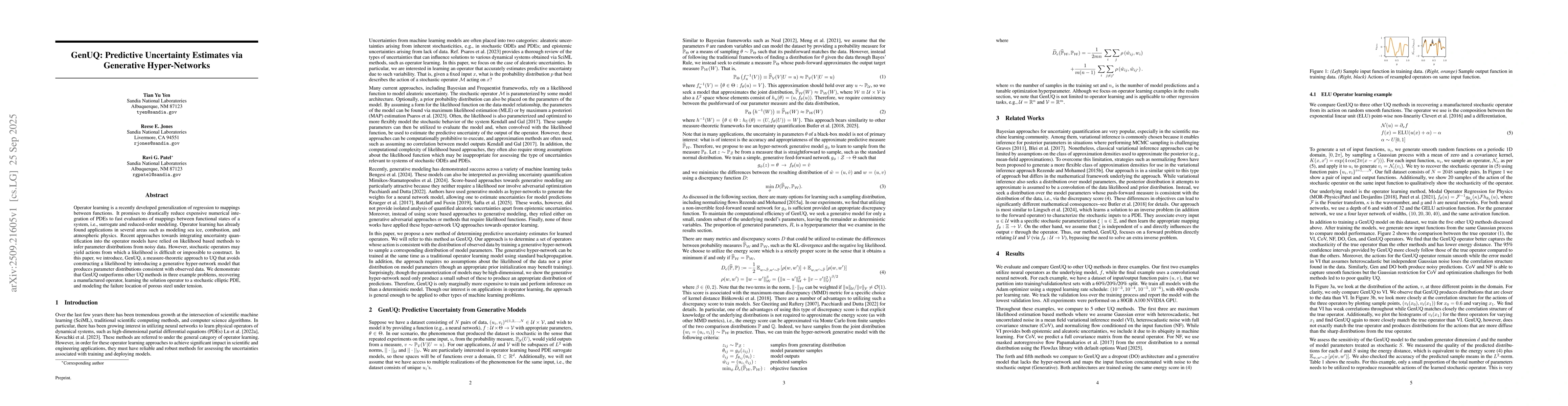 Thumbnail for GenUQ: Predictive Uncertainty Estimates via Generative Hyper-Networks