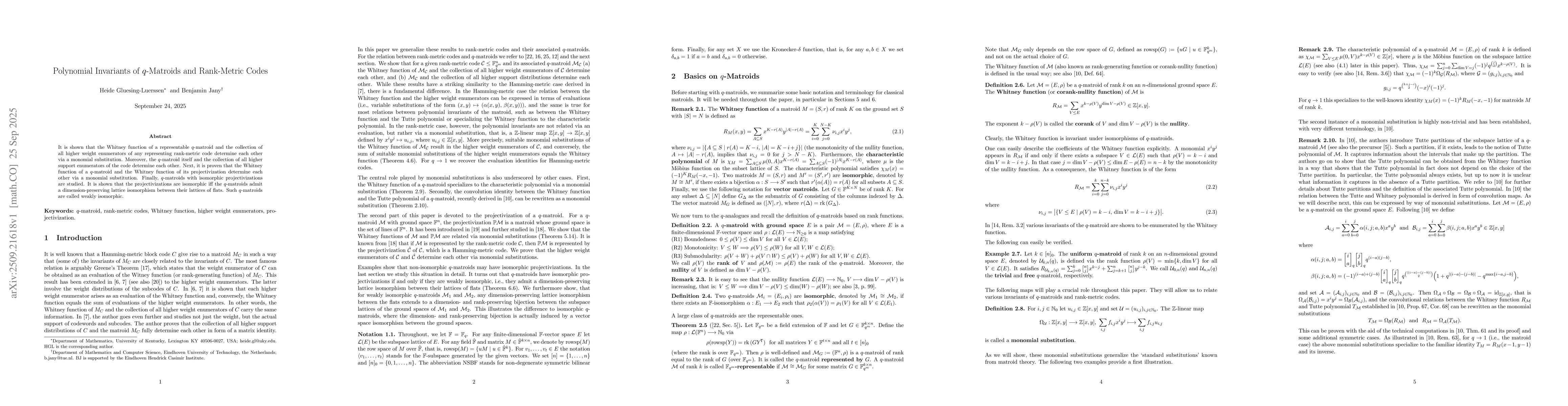Thumbnail for Polynomial Invariants of q-Matroids and Rank-Metric Codes