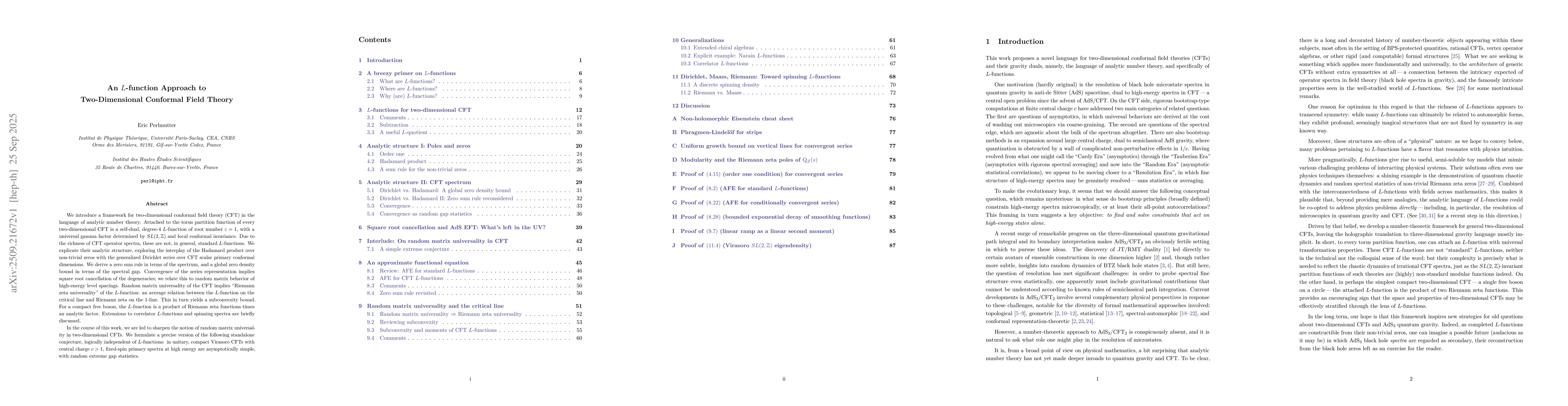 Thumbnail for An $L$-function Approach to Two-Dimensional Conformal Field Theory