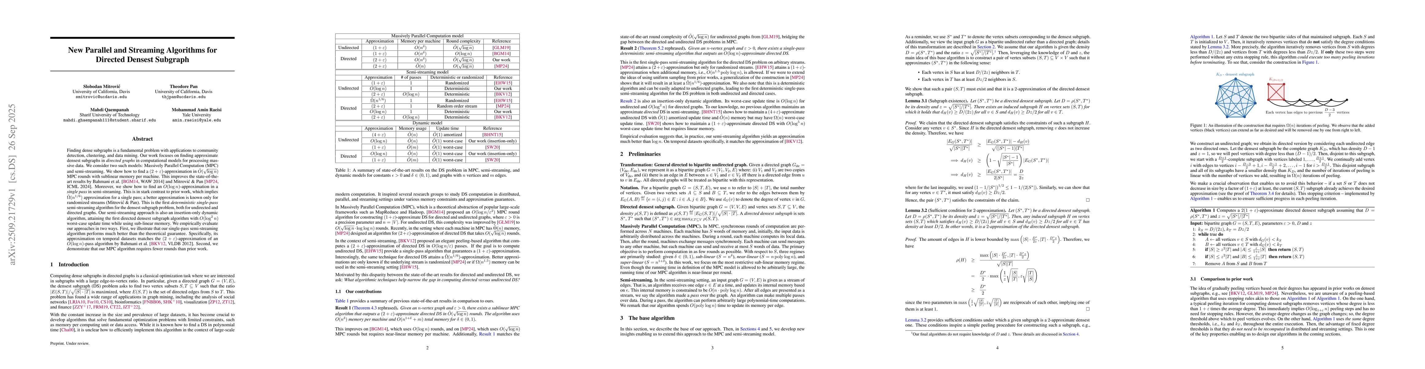 Thumbnail for New Parallel and Streaming Algorithms for Directed Densest Subgraph