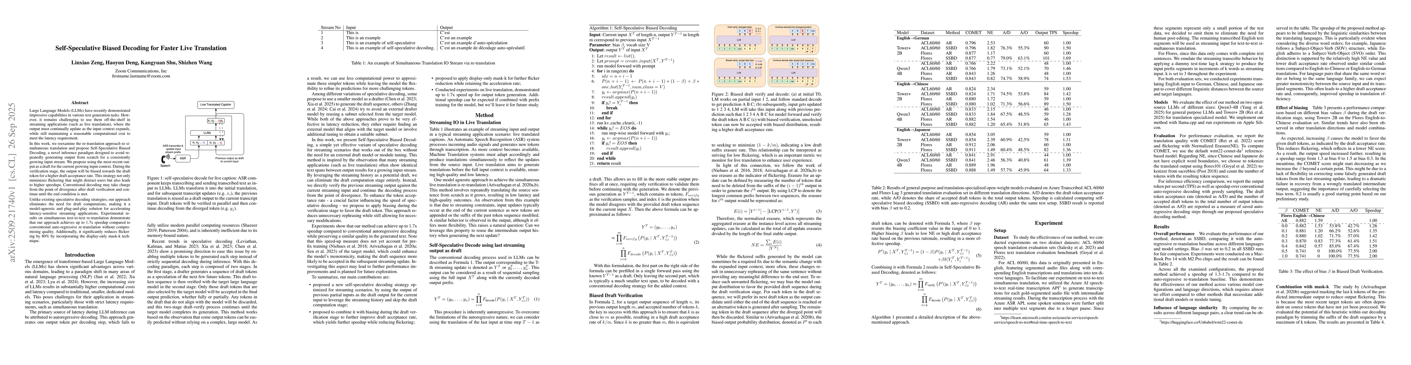 Thumbnail for Self-Speculative Biased Decoding for Faster Live Translation