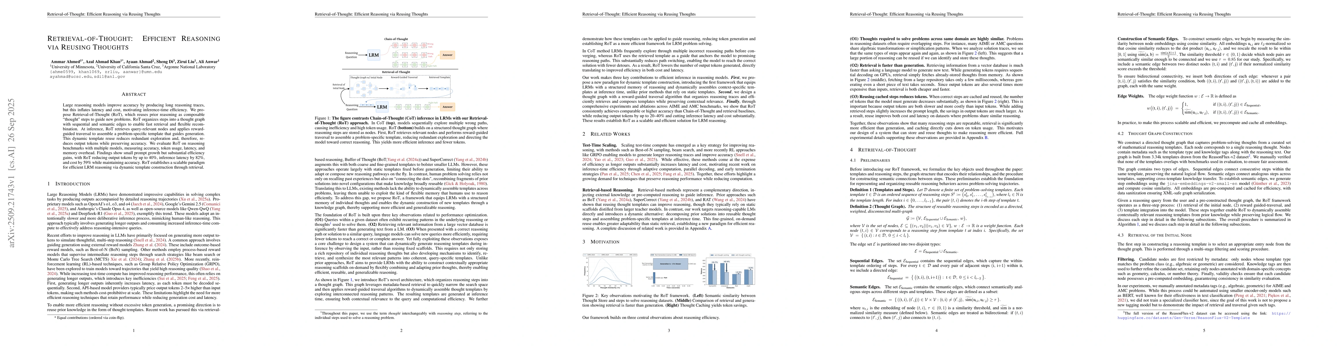 Thumbnail for Retrieval-of-Thought: Efficient Reasoning via Reusing Thoughts