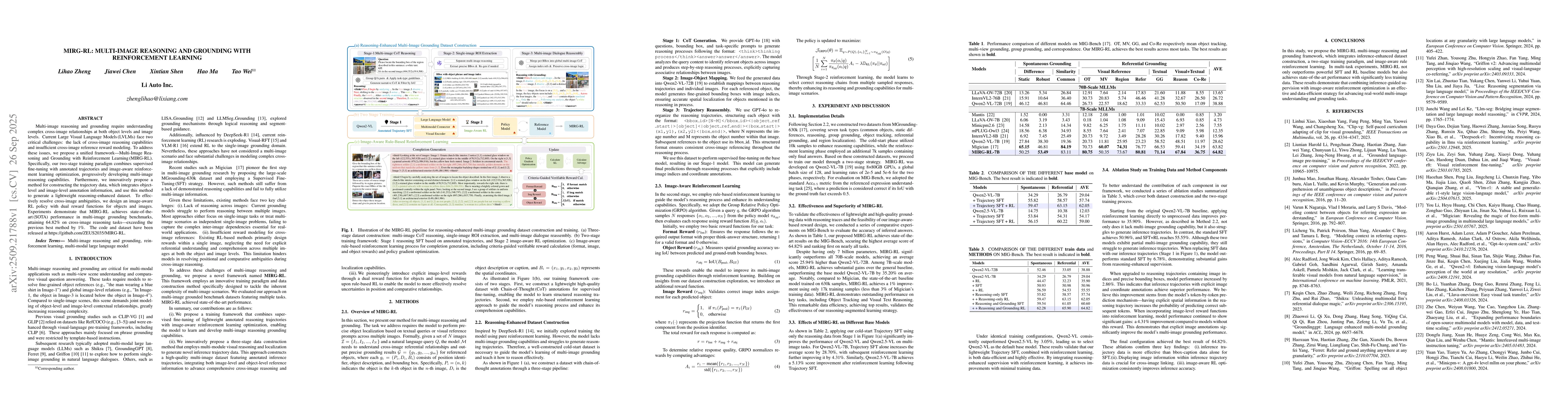 Thumbnail for MIRG-RL: Multi-Image Reasoning and Grounding with Reinforcement Learning
