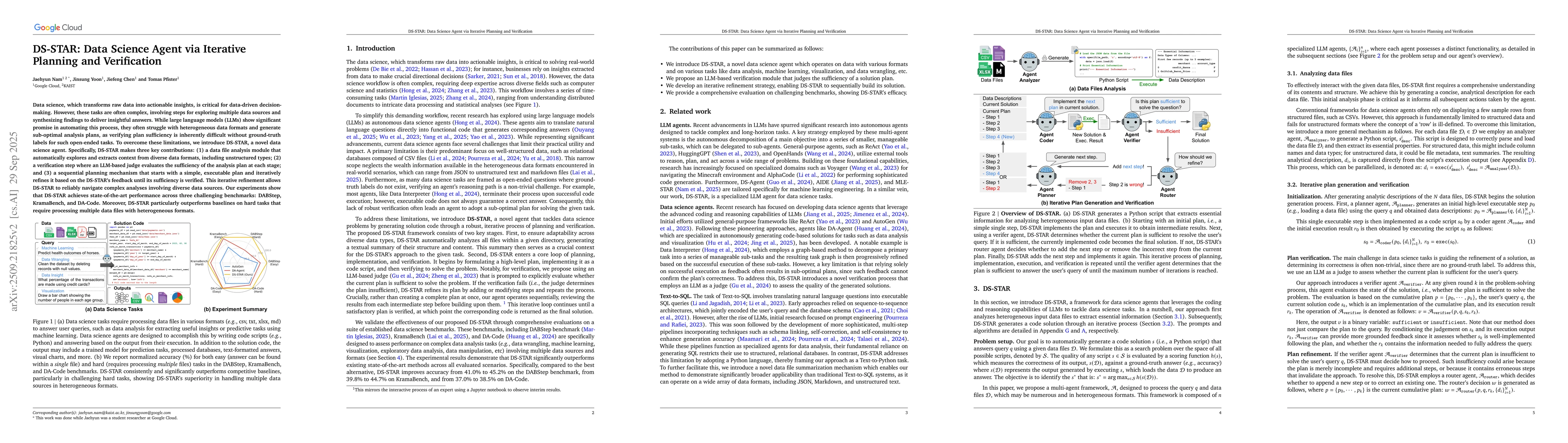Thumbnail for DS-STAR: Data Science Agent via Iterative Planning and Verification