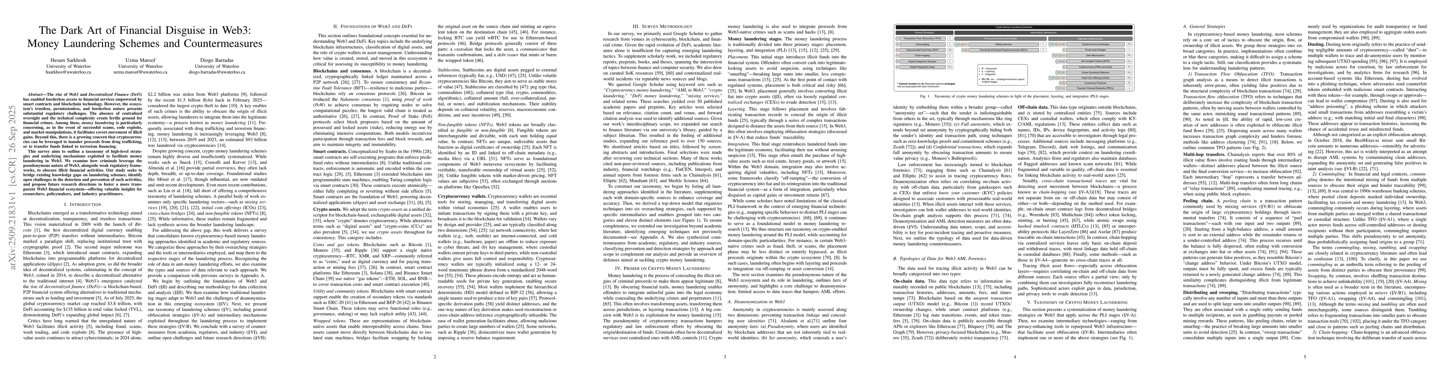Thumbnail for The Dark Art of Financial Disguise in Web3: Money Laundering Schemes and
  Countermeasures