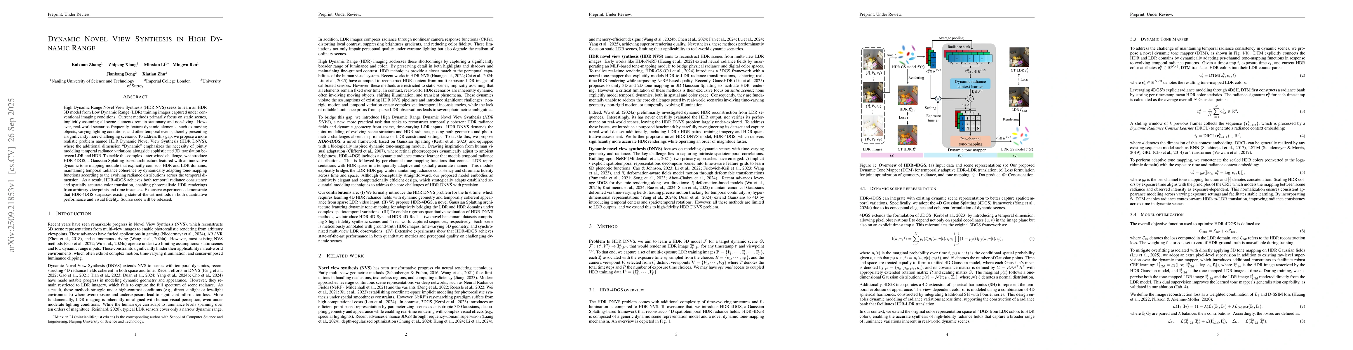 Thumbnail for Dynamic Novel View Synthesis in High Dynamic Range