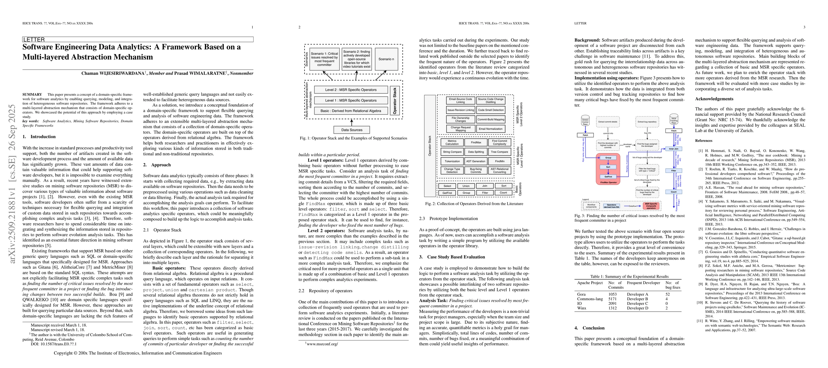 Thumbnail for Software Engineering Data Analytics: A Framework Based on a
  Multi-Layered Abstraction Mechanism