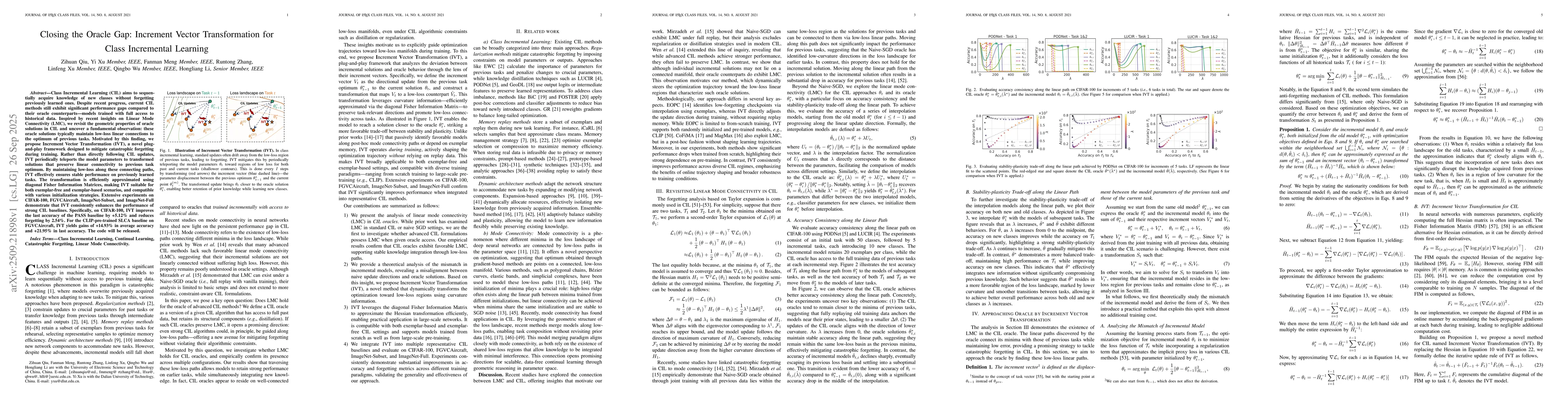 Thumbnail for Closing the Oracle Gap: Increment Vector Transformation for Class
  Incremental Learning
