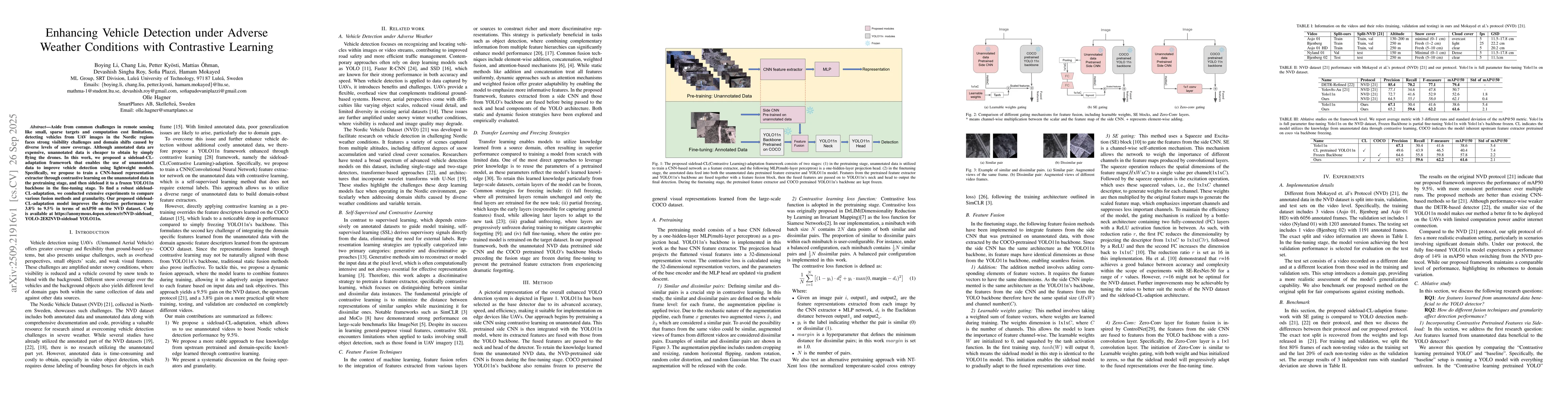 Thumbnail for Enhancing Vehicle Detection under Adverse Weather Conditions with
  Contrastive Learning