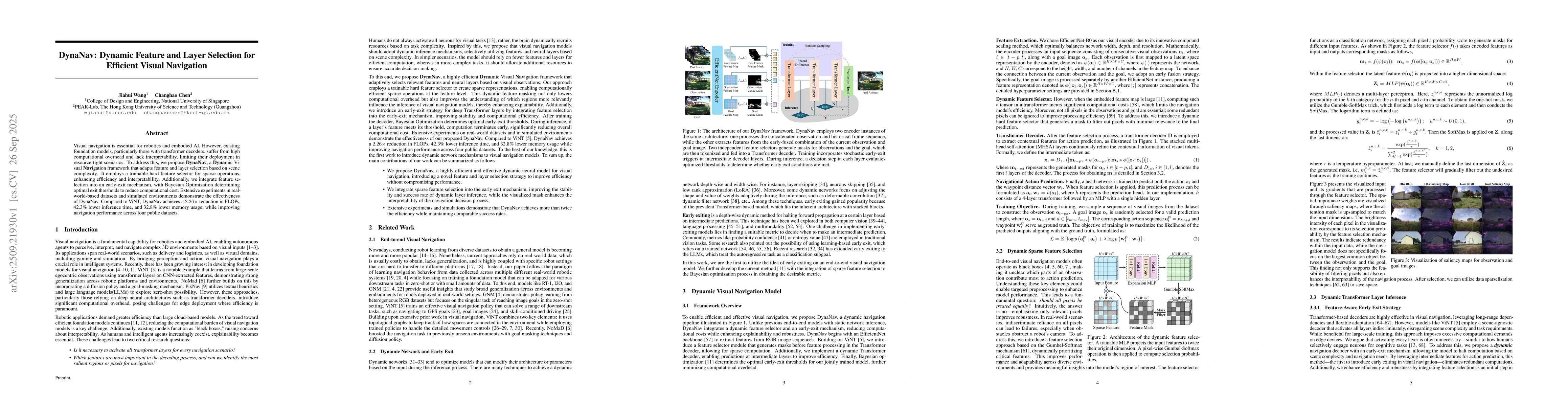 Thumbnail for DynaNav: Dynamic Feature and Layer Selection for Efficient Visual
  Navigation