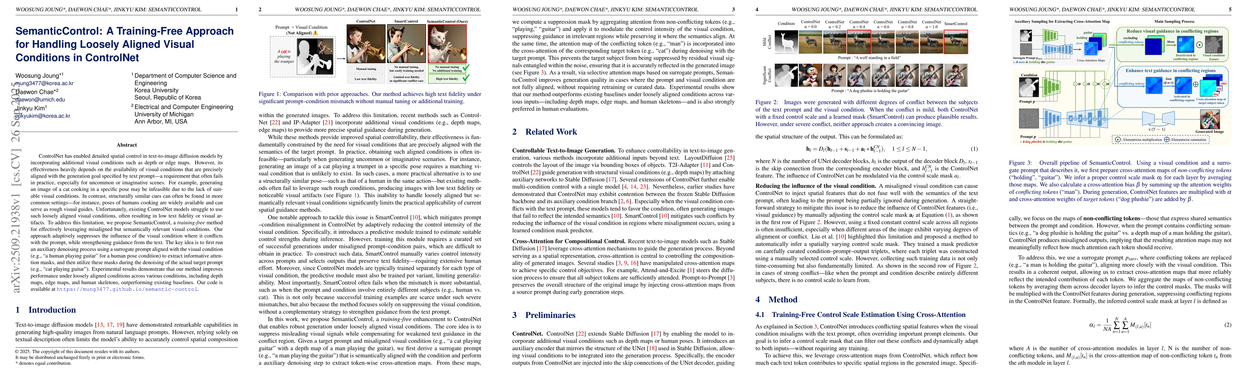 Thumbnail for SemanticControl: A Training-Free Approach for Handling Loosely Aligned
  Visual Conditions in ControlNet
