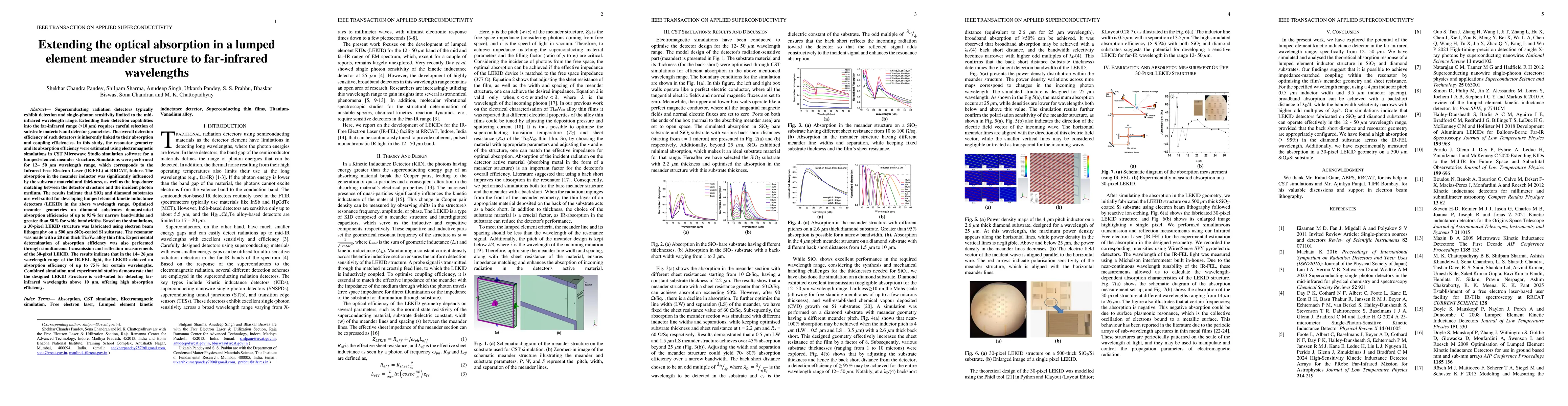 Thumbnail for Extending the optical absorption in a lumped element meander structure
  to far-infrared wavelengths