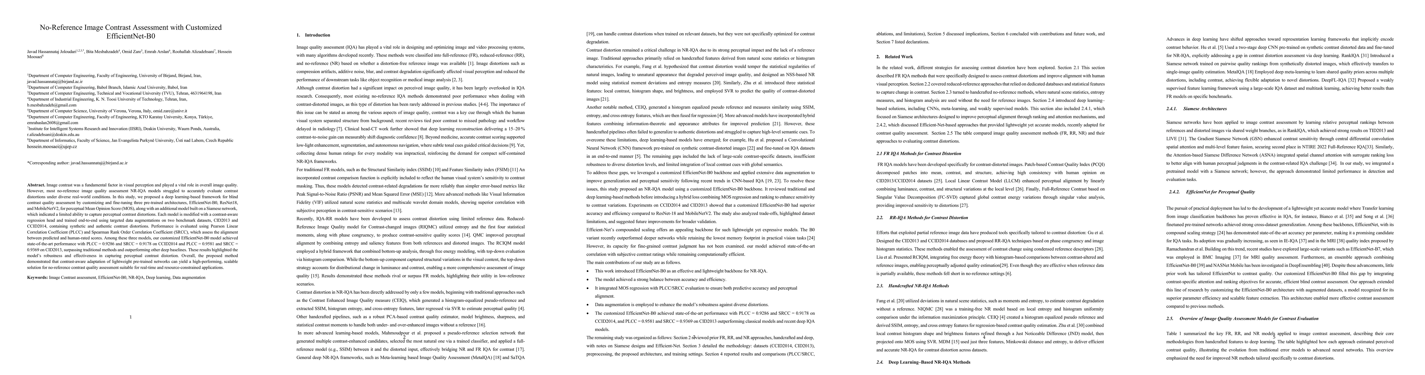 Thumbnail for No-Reference Image Contrast Assessment with Customized EfficientNet-B0