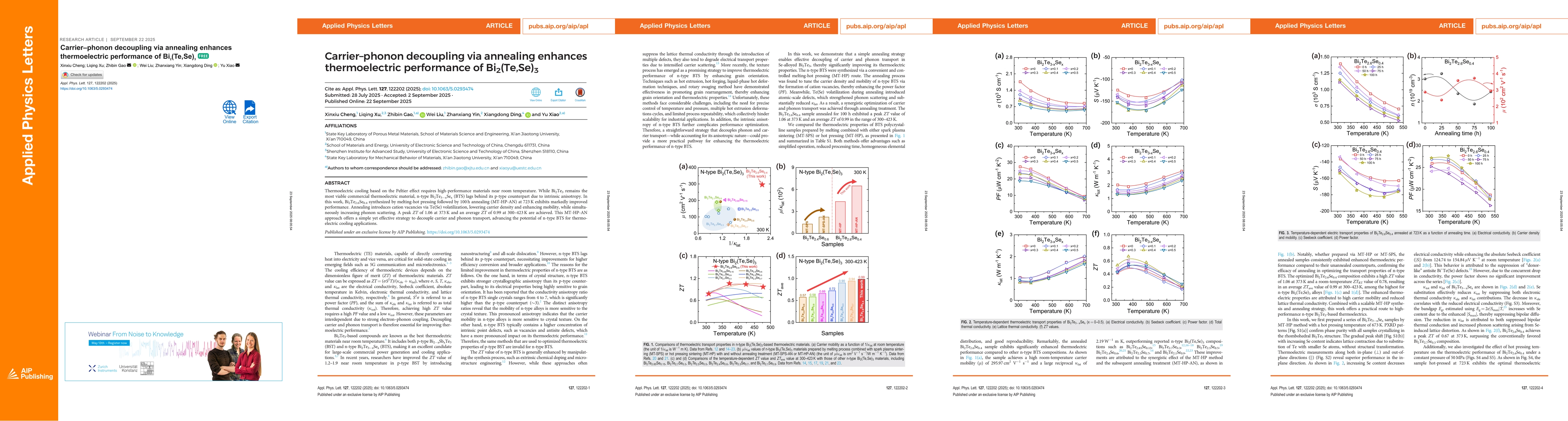 Thumbnail for Carrier-phonon decoupling via annealing enhances thermoelectric
  performance of Bi2(Te,Se)3