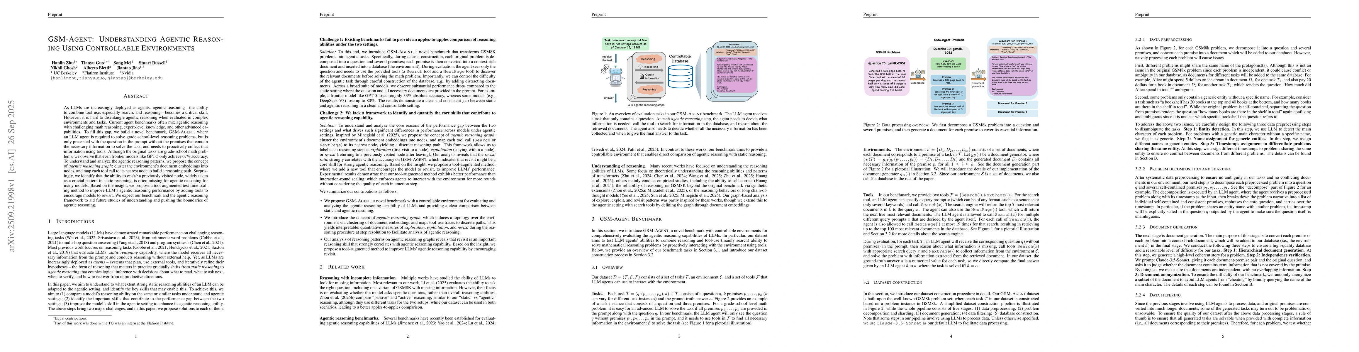 Thumbnail for GSM-Agent: Understanding Agentic Reasoning Using Controllable
  Environments