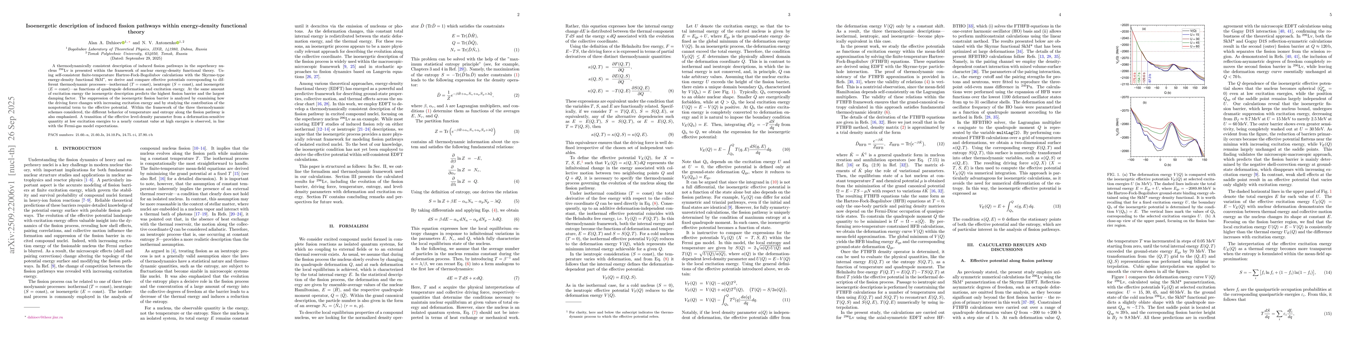Thumbnail for Isoenergetic description of induced fission pathways within
  energy-density functional theory
