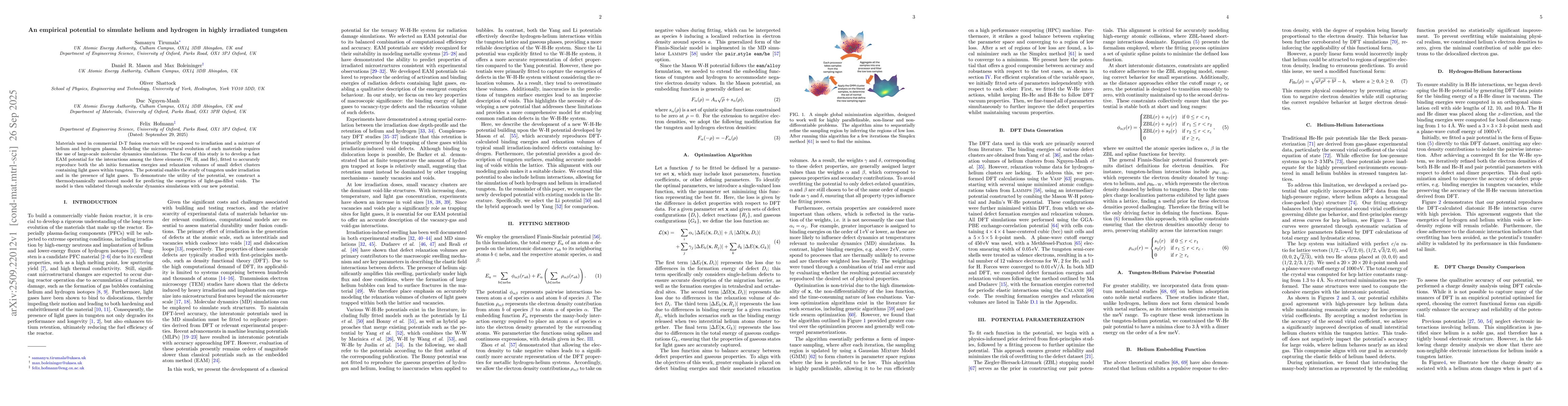 Thumbnail for An empirical potential to simulate helium and hydrogen in highly
  irradiated tungsten