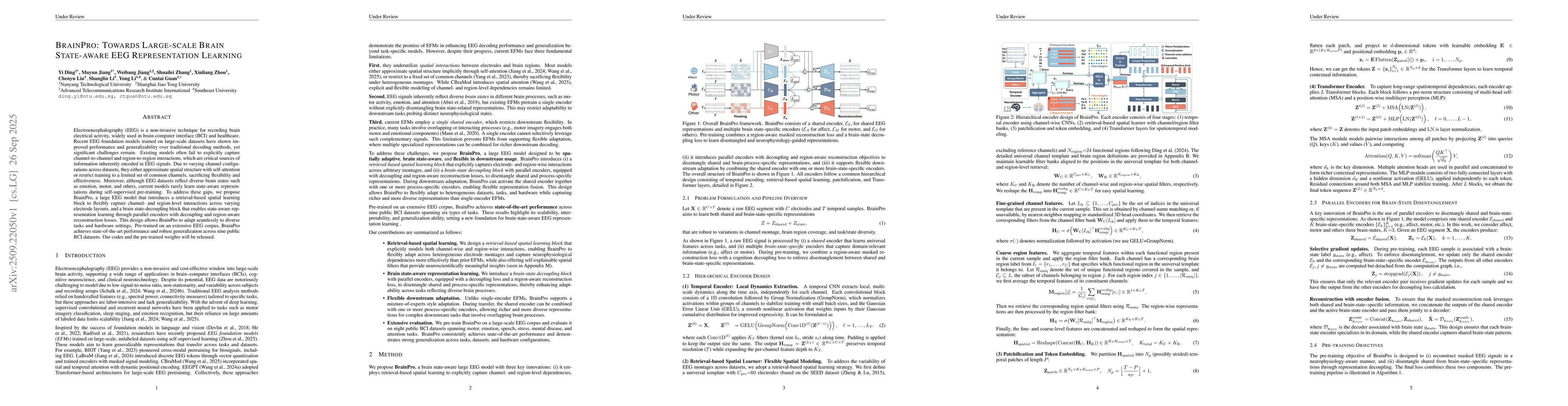 Thumbnail for BrainPro: Towards Large-scale Brain State-aware EEG Representation
  Learning