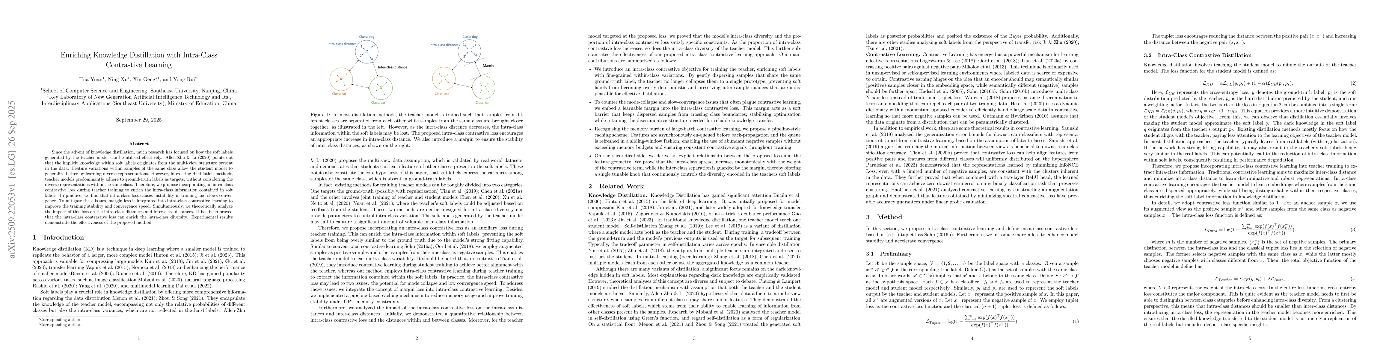 Thumbnail for Enriching Knowledge Distillation with Intra-Class Contrastive Learning