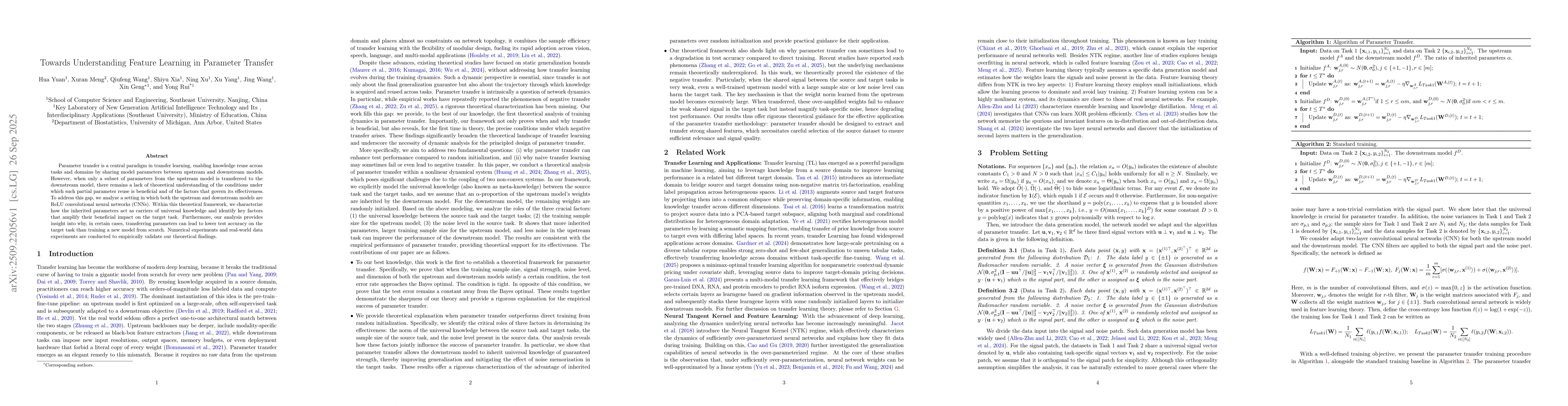 Thumbnail for Towards Understanding Feature Learning in Parameter Transfer