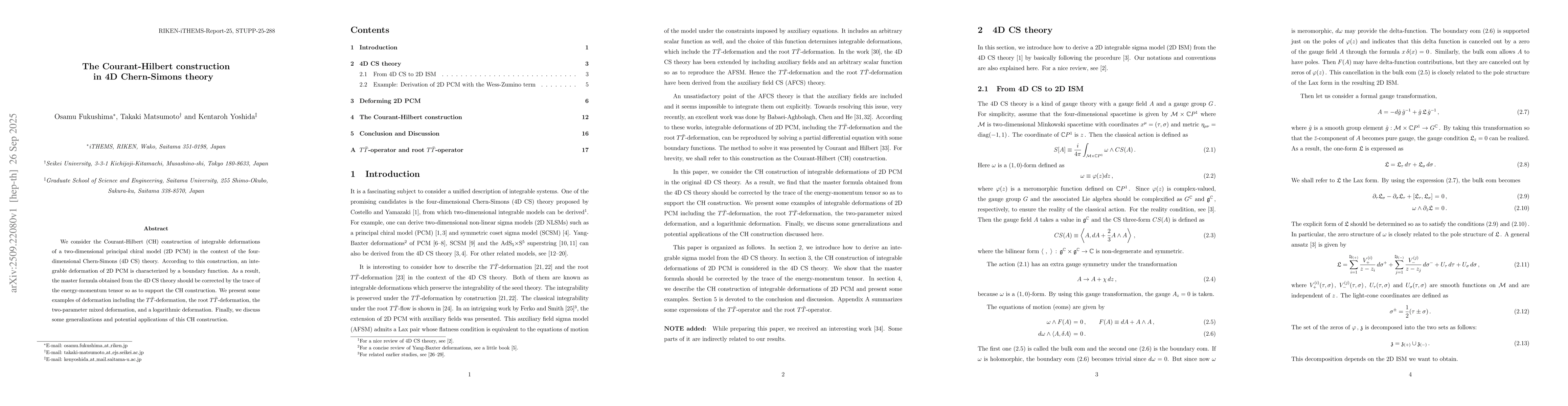 Thumbnail for The Courant-Hilbert construction in 4D Chern-Simons theory