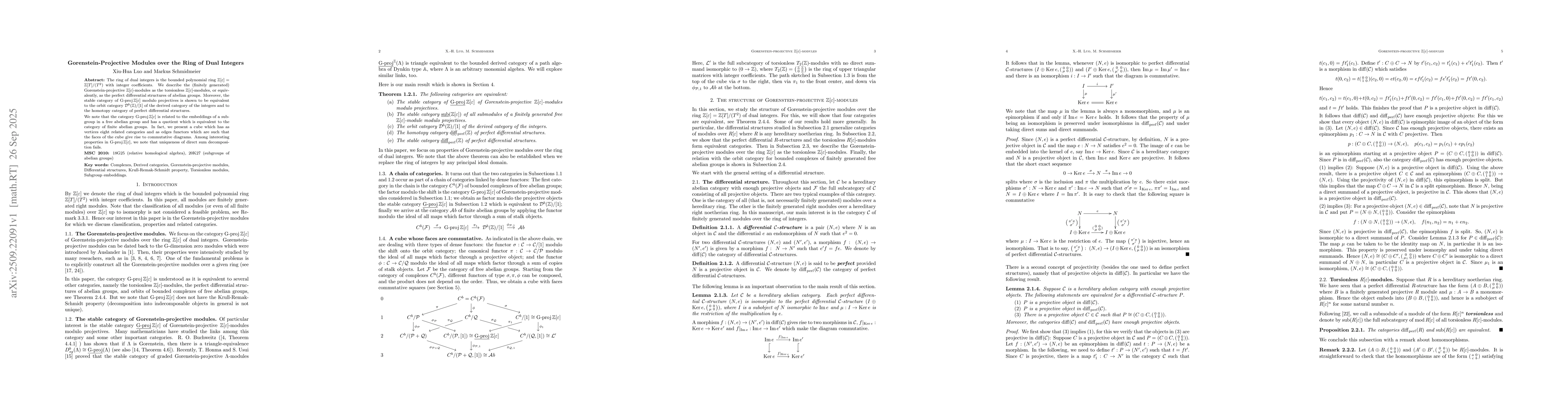 Thumbnail for Gorenstein-Projective Modules over the Ring of Dual Integers