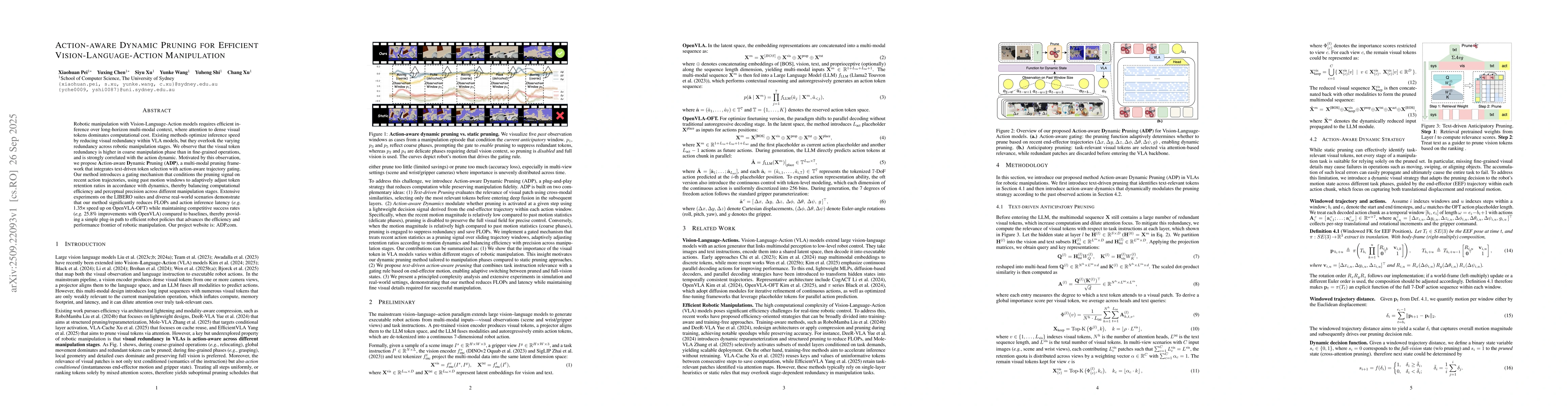 Thumbnail for Action-aware Dynamic Pruning for Efficient Vision-Language-Action
  Manipulation